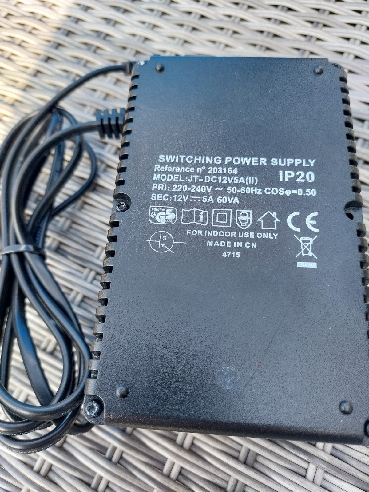 Schakelende voeding JT-DC12V5A(II) IP20, Ophalen of Verzenden