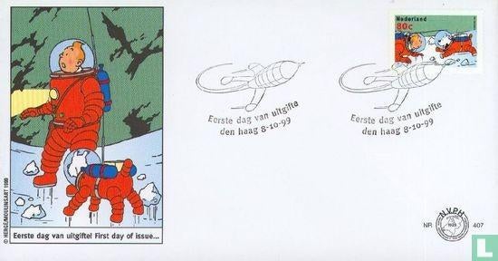 FDC E407 Strippostzegels Kuifje 1999 NL onbeschreven, Postzegels en Munten, Ophalen of Verzenden, Nederland