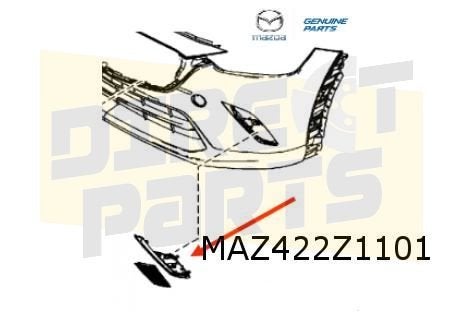 Mazda CX-3 (4/15-2/22) (DK) Voorbumpergrille Links Origineel, -, Voor, -, Nieuw