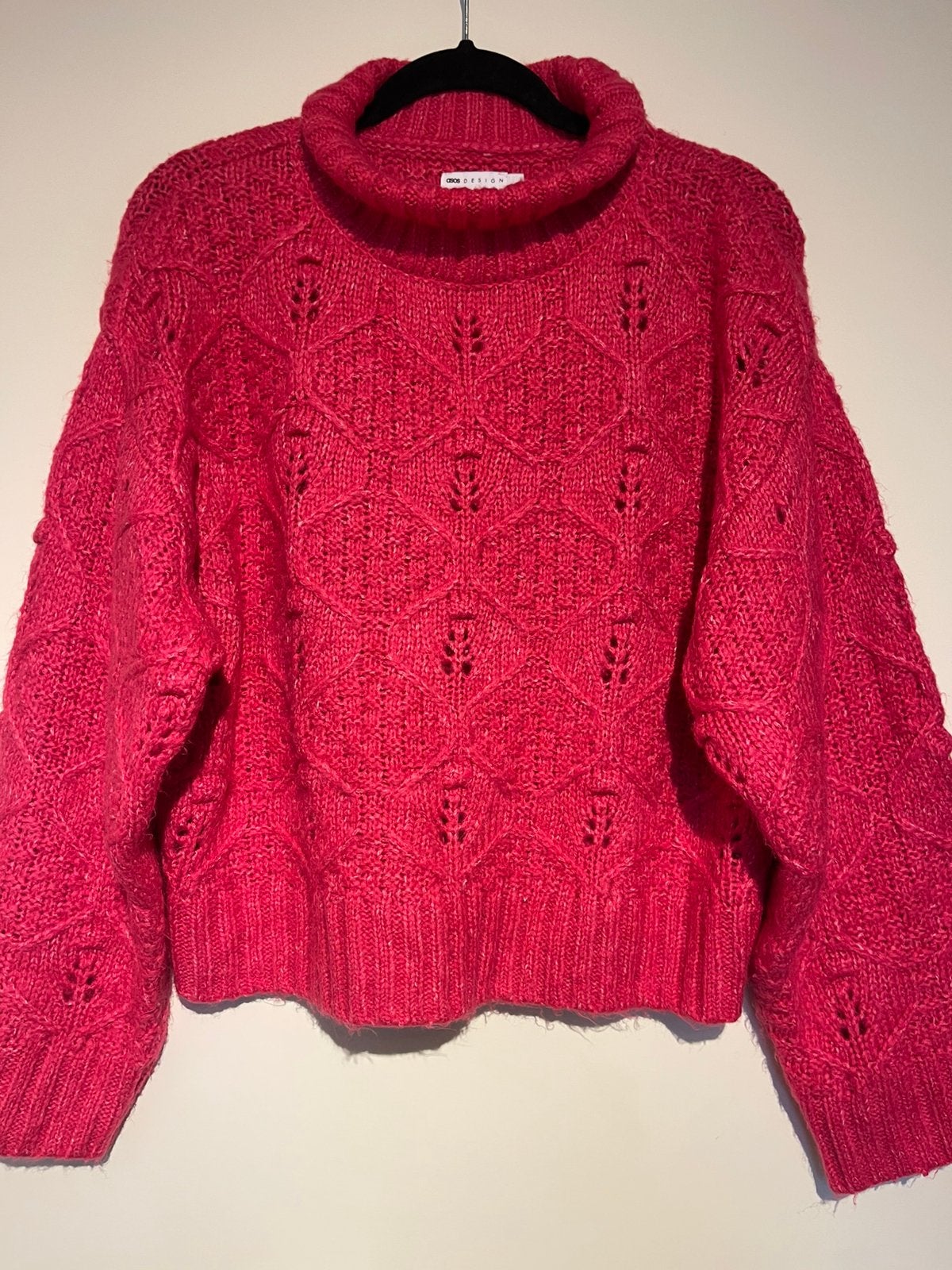 ASOS fuchsia roze gebreidde trui maat 40, Ophalen of Verzenden, Zo goed als nieuw, Maat 38/40 (M), Roze
