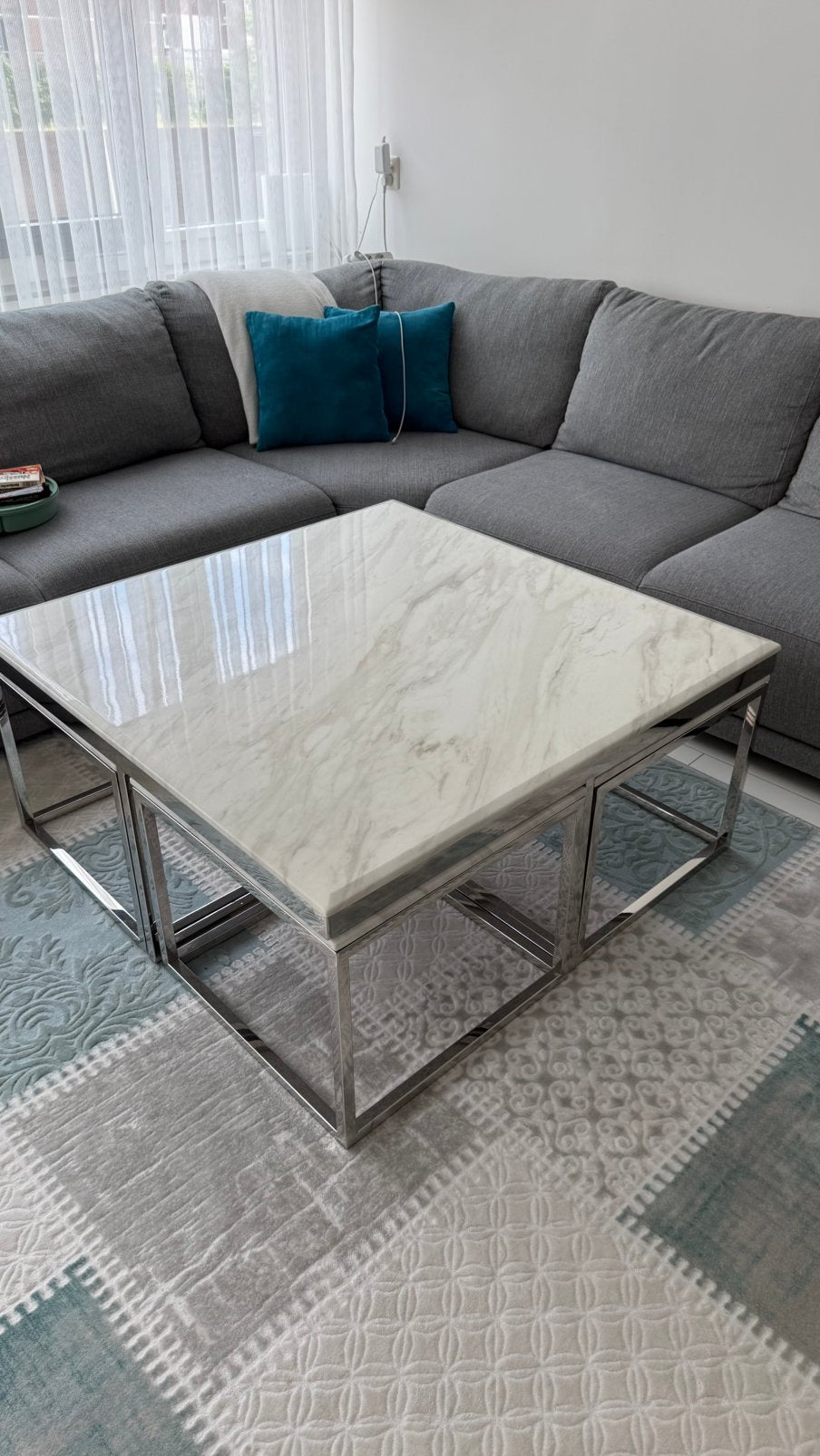 Marmeren salontafel nieuw, Ophalen, Zo goed als nieuw