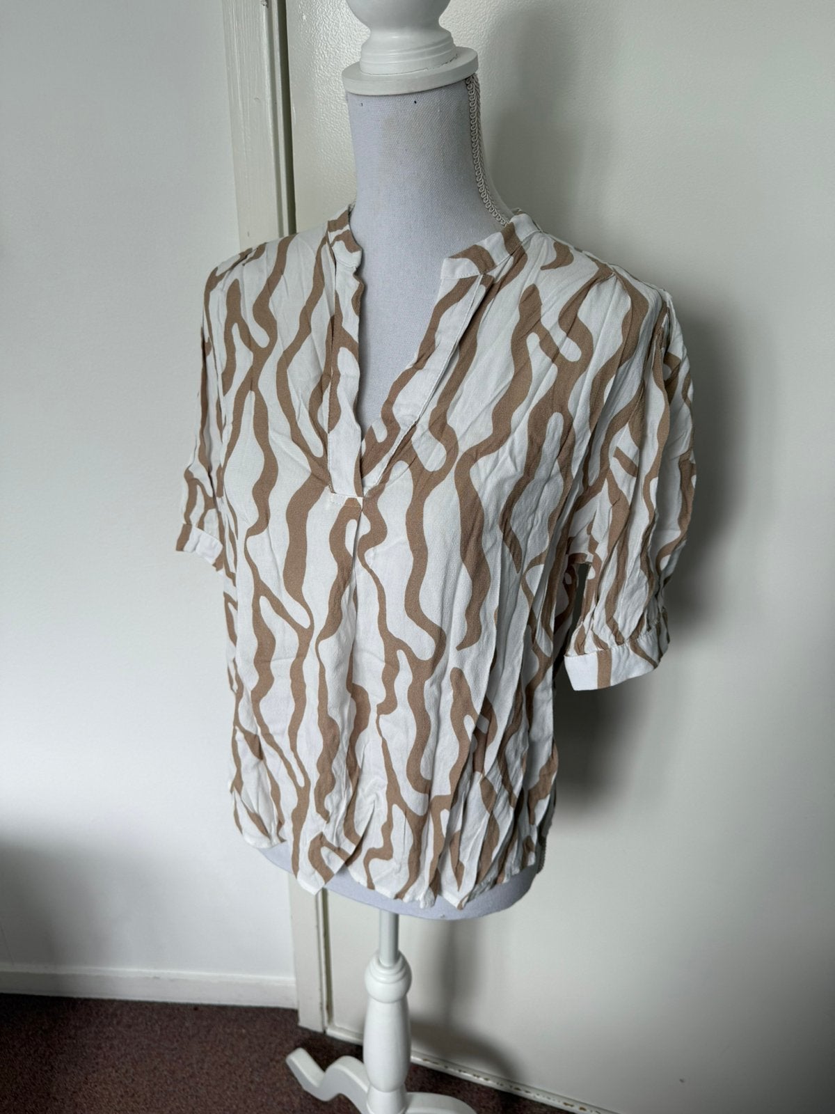 Wit/beige blouse van Studio Anneloes, maat XS/S, Verzenden, Zo goed als nieuw, Maat 34 (XS) of kleiner, Wit