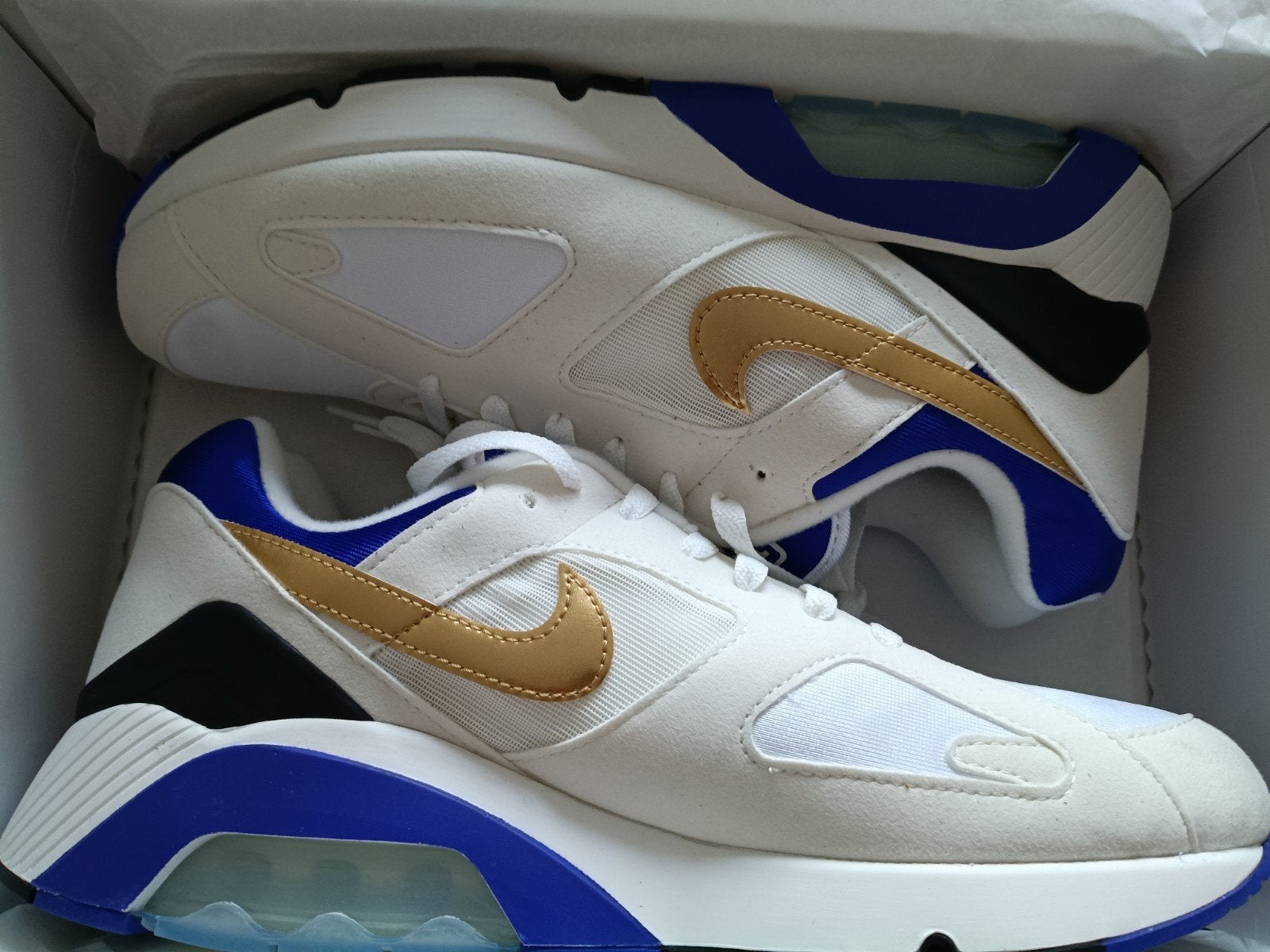 Nike Air 180 " White summit Concord Nieuw Maat 46, Ophalen of Verzenden, Nieuw, Hardloopschoenen, Nike