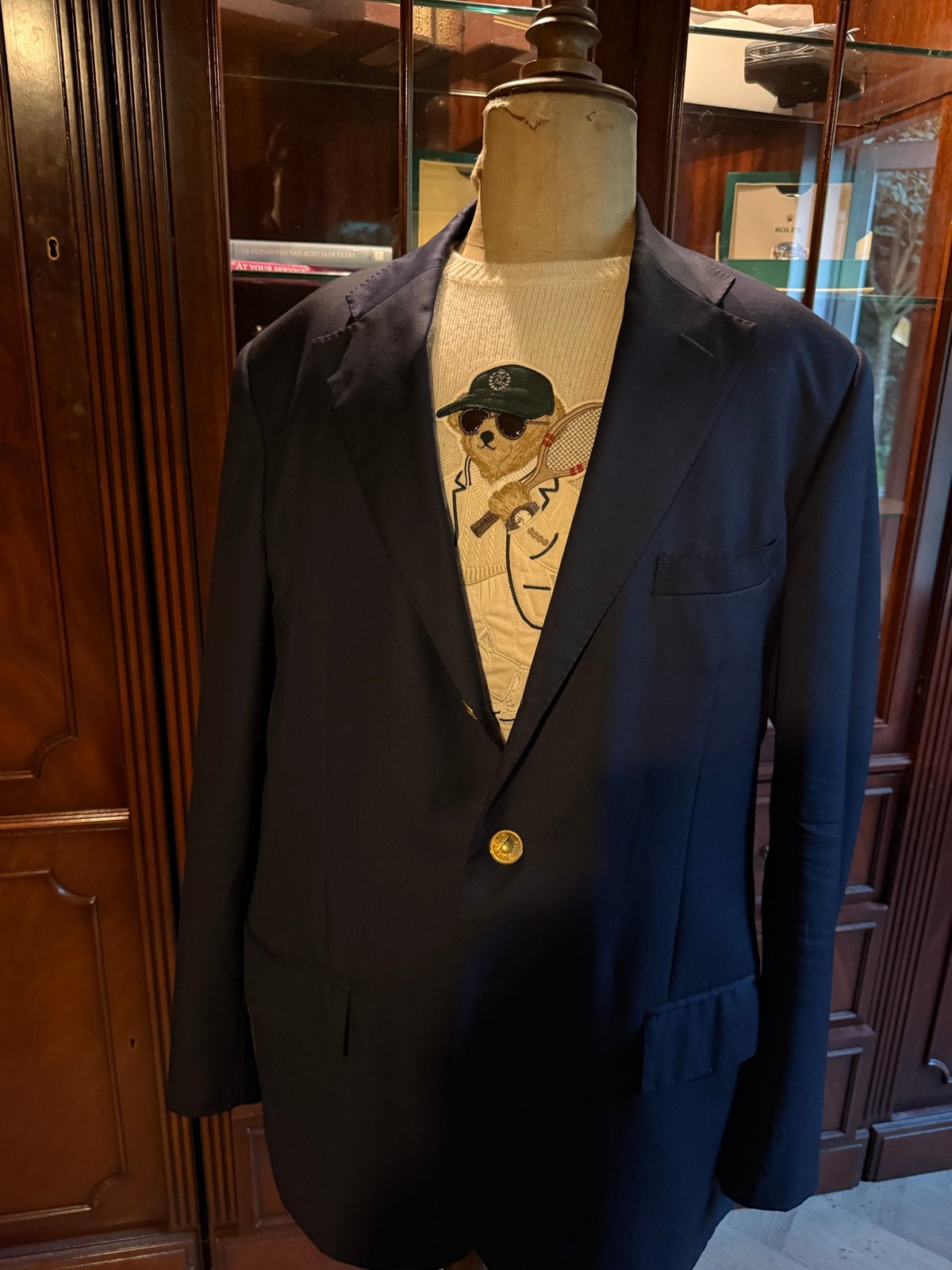 Ralph Lauren Blazer met Gouden Knopen, Ophalen of Verzenden, Zo goed als nieuw, Overige maten, Blauw