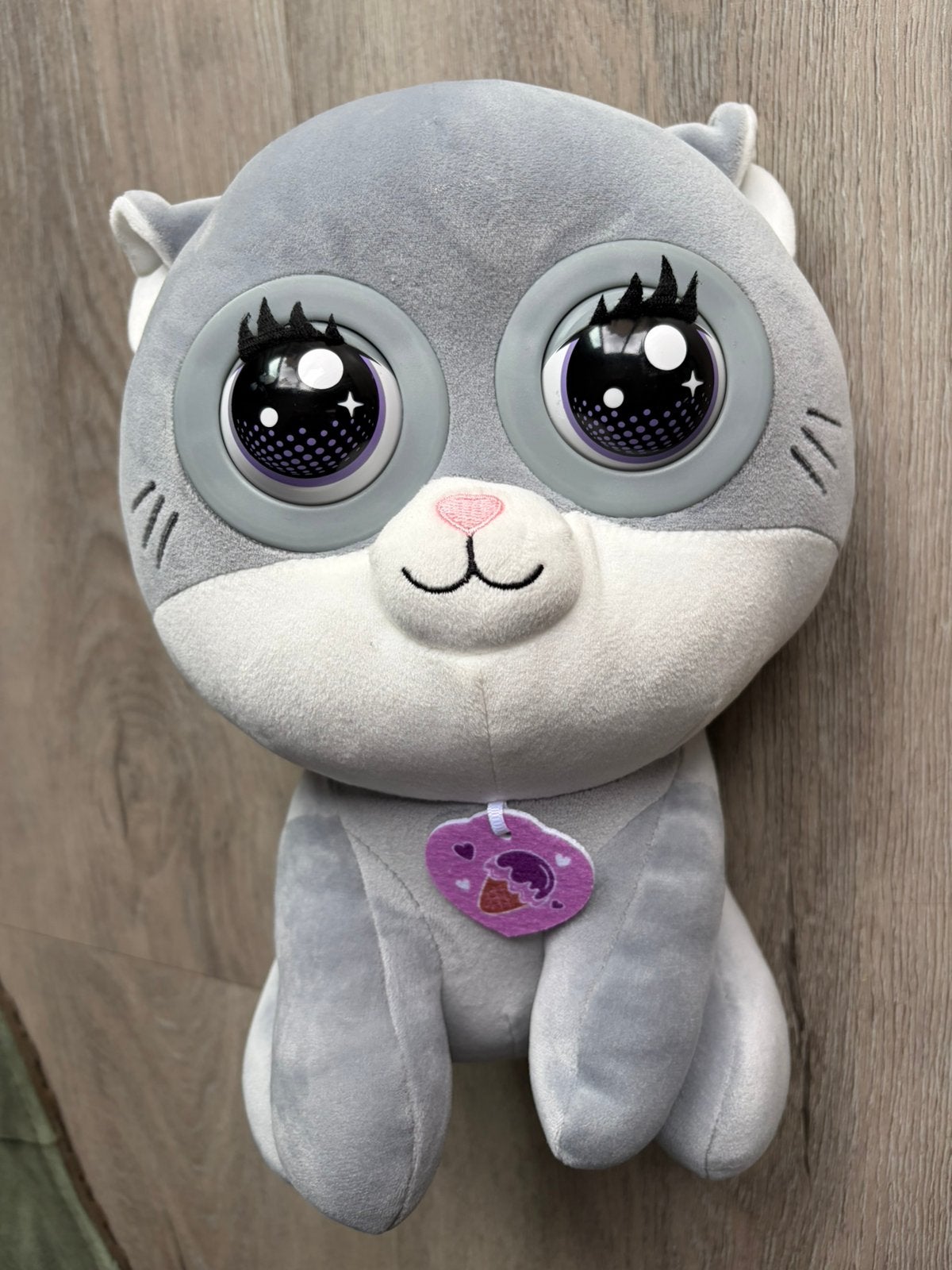 Winksies Blueberry kitten- Interactieve knuffel, Overige merken, Overige karakters, Grijs, Ophalen of Verzenden