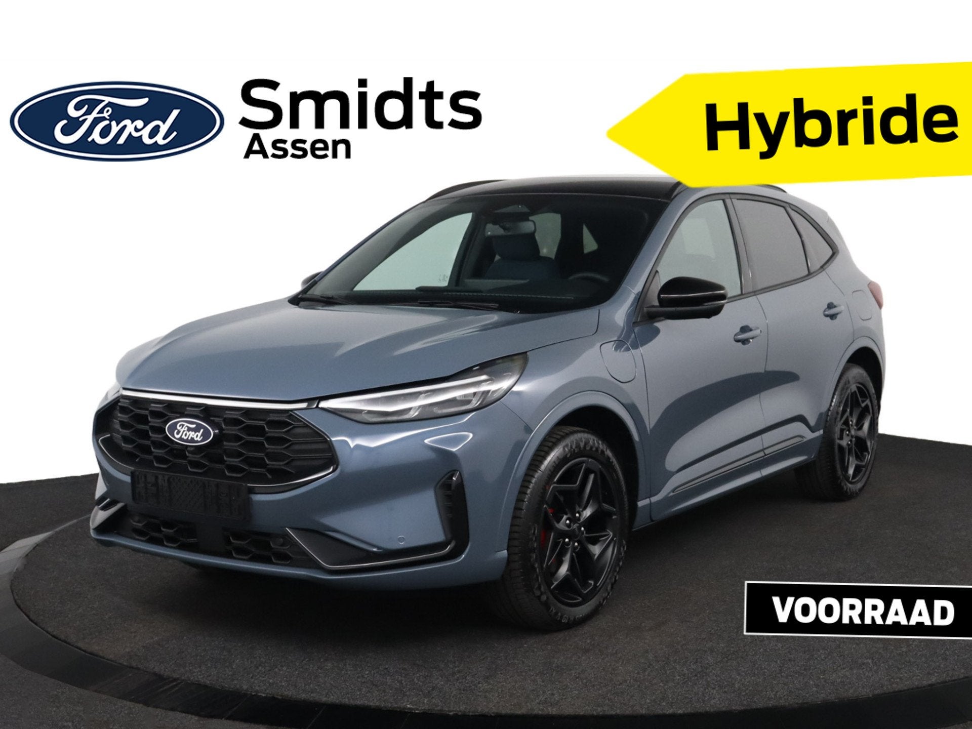 Ford Kuga 2.5 PHEV BlueCruise Edition | Elektr. trekhaak |, 14 kWh, 4 cilinders, Blauw, Leder en Stof