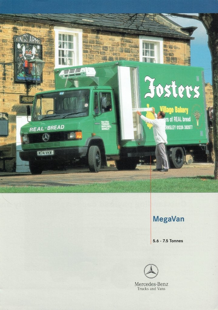 Folder Mercedes-Benz MegaVan (Engelse uitgave - 1995), Verzenden, Gelezen, Mercedes