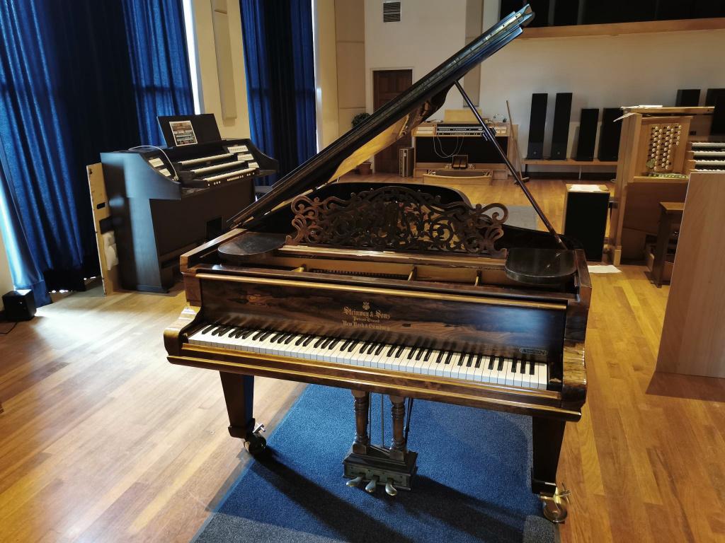 Steinway & Sons vleugel Grand model B-211 Palissander, Muziek en Instrumenten, Piano's, Ophalen, Gebruikt, Bruin, Vleugel