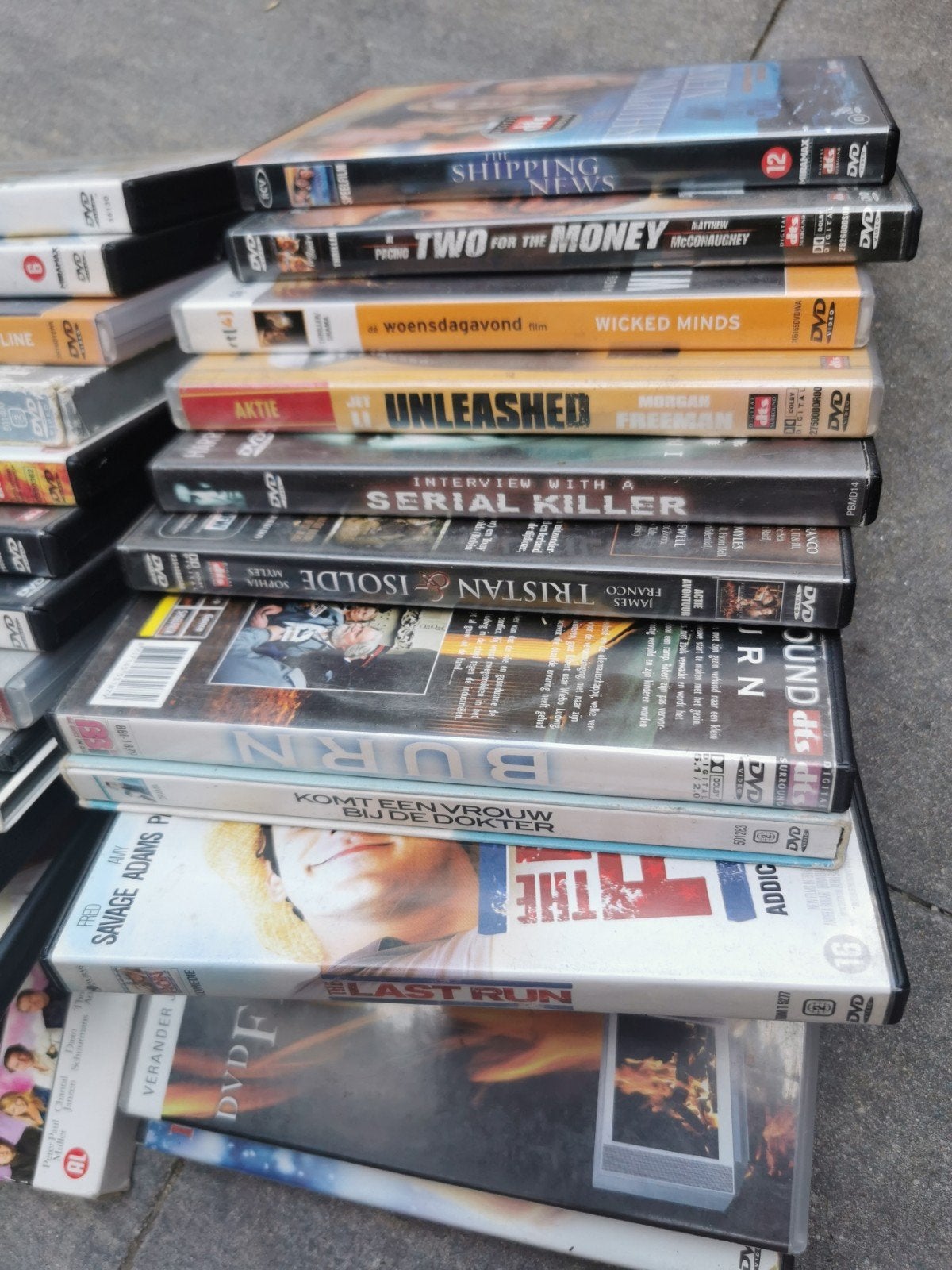 24 volwassen DVD's - Diverse films, Vanaf 16 jaar, Ophalen of Verzenden, Gebruikt