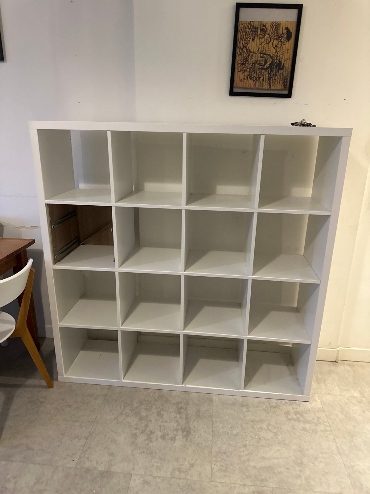 Ikea Kallax kast met 16 vakken, Ophalen, Met plank(en), Gebruikt, 100 tot 150 cm