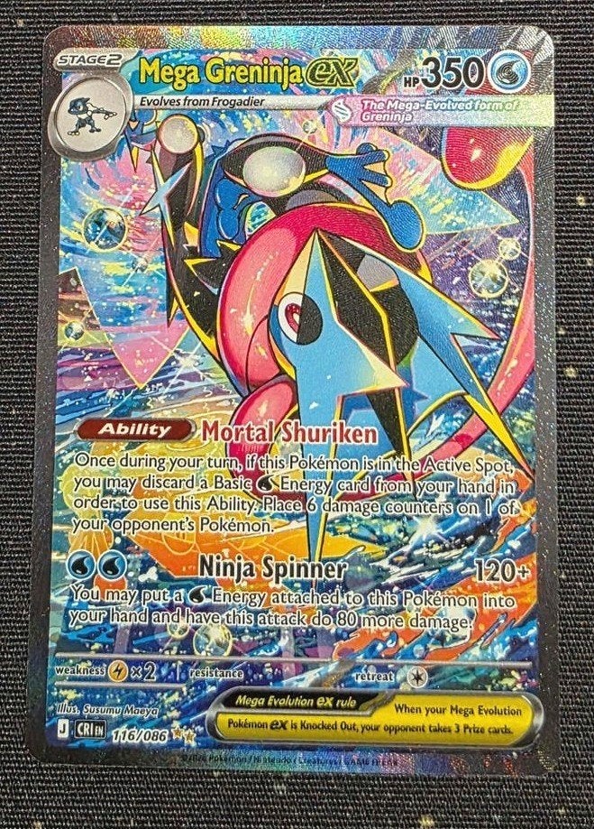 Mega Greninja EX 116/086 Pokémon Kaart, Ophalen of Verzenden, Nieuw, Losse kaart