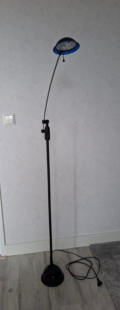 Leeslamp / Vloerlamp SMC,  Vintage Leeslamp zwart met blauw, Ophalen, Gebruikt, 100 tot 150 cm, Modern
