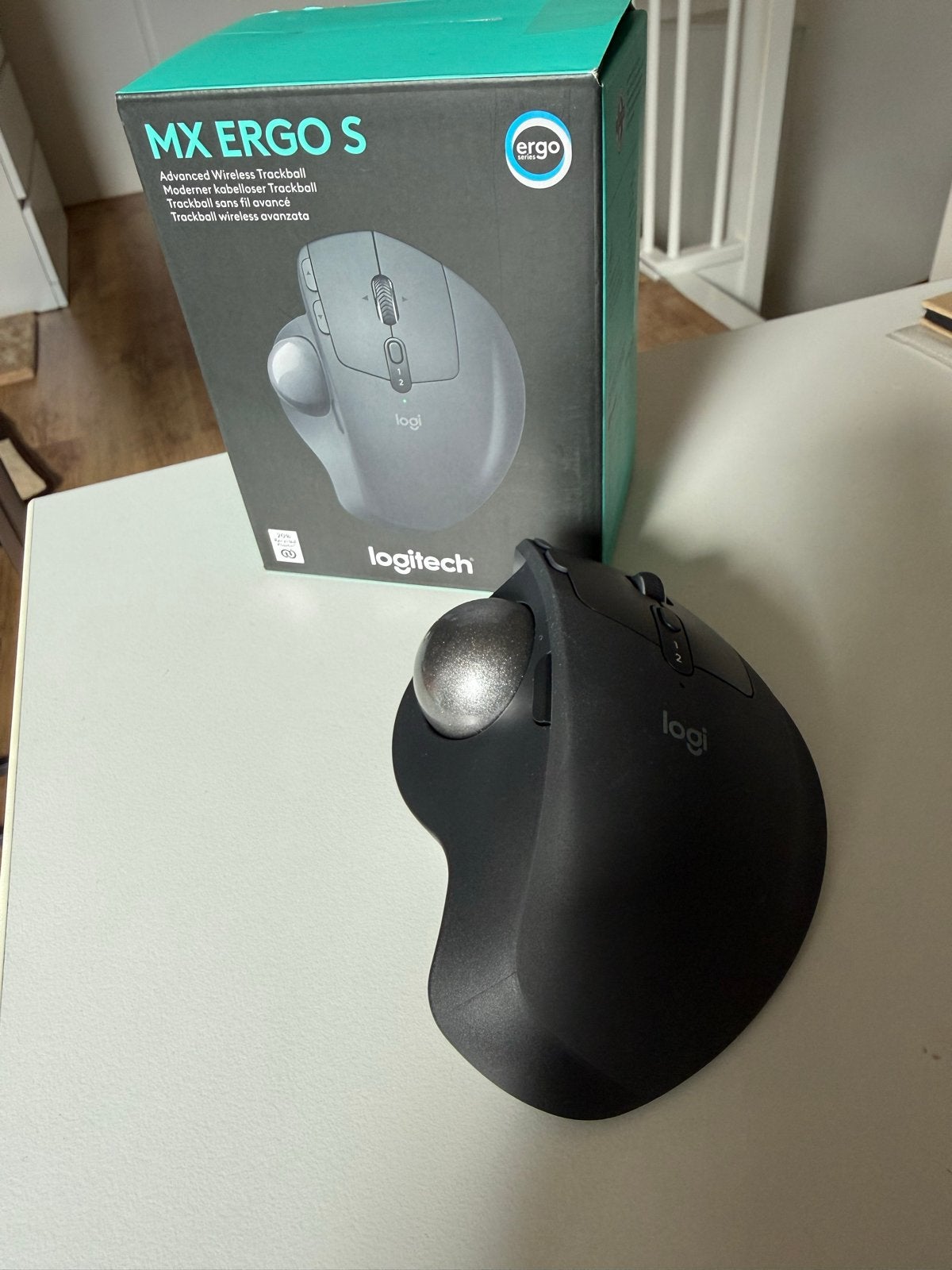 Logitech MX Ergo S Advanced Wireless Trackball - als nieuw, Computers en Software, Ergonomisch, Ophalen of Verzenden, Zo goed als nieuw