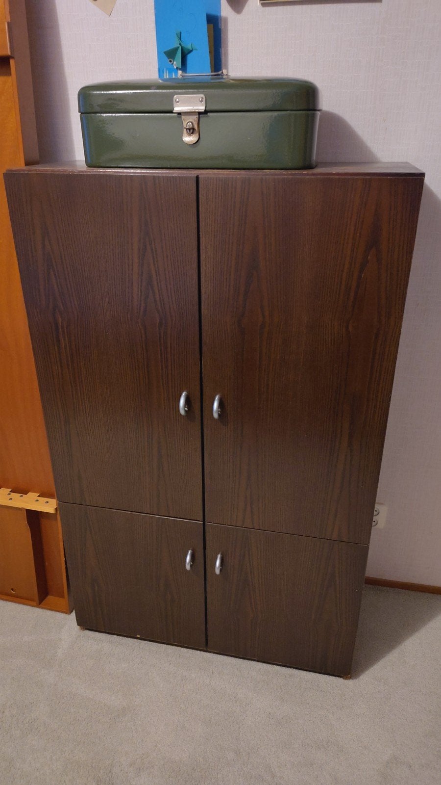 Kast opberg handgemaakt eiken 130x80x45, Ophalen, Eikenhout, 50 tot 100 cm, 25 tot 50 cm