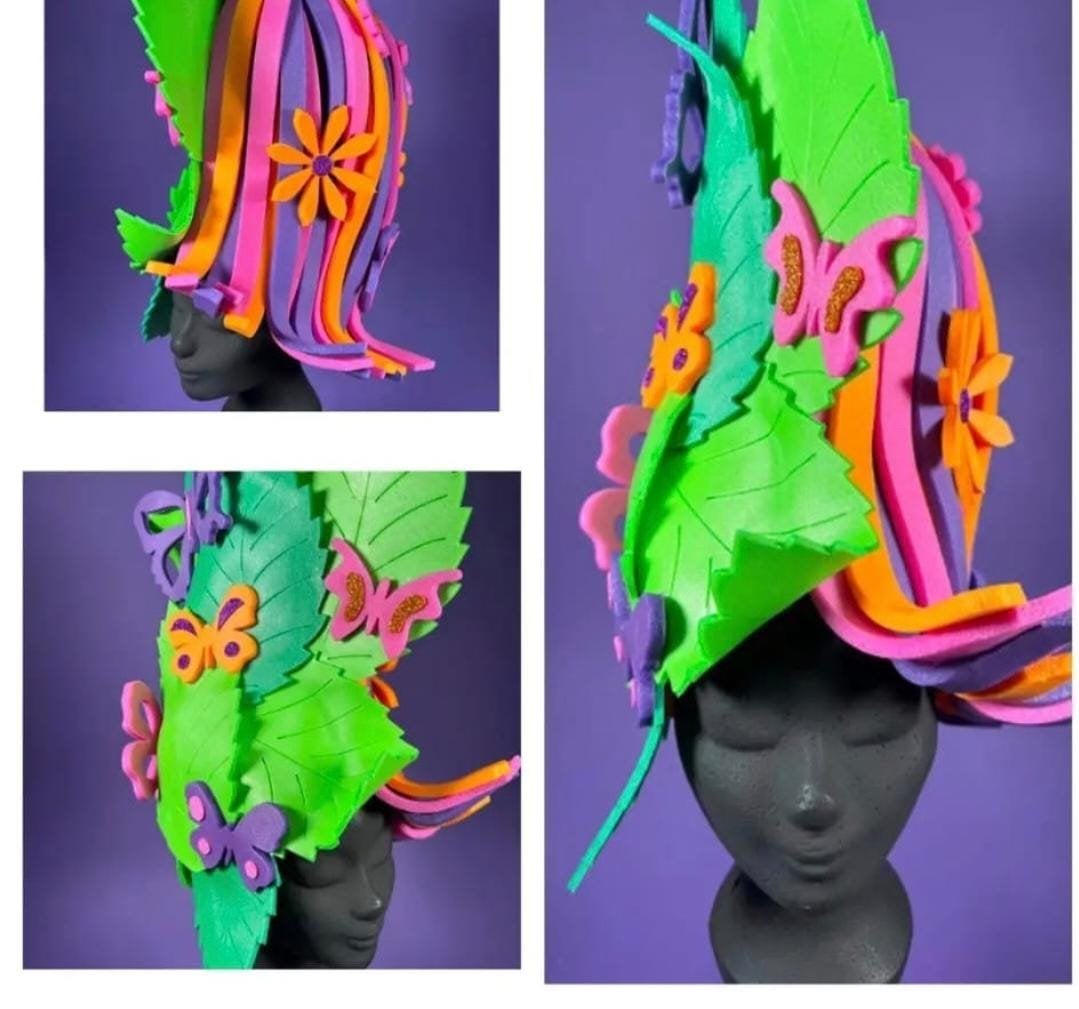 22 kleurrijke carnavalspakken met hoed, Kleding | Dames, Ophalen, Carnaval, Maat 42/44 (L), Kleding
