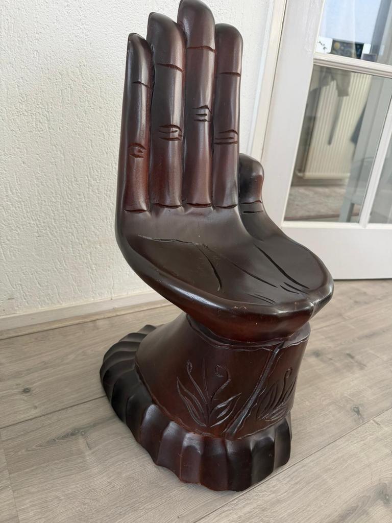 Pedro Friedeb  Handvormige Stoel - Houten Design Stoel, Bruin, Ophalen of Verzenden, Zo goed als nieuw, Eén
