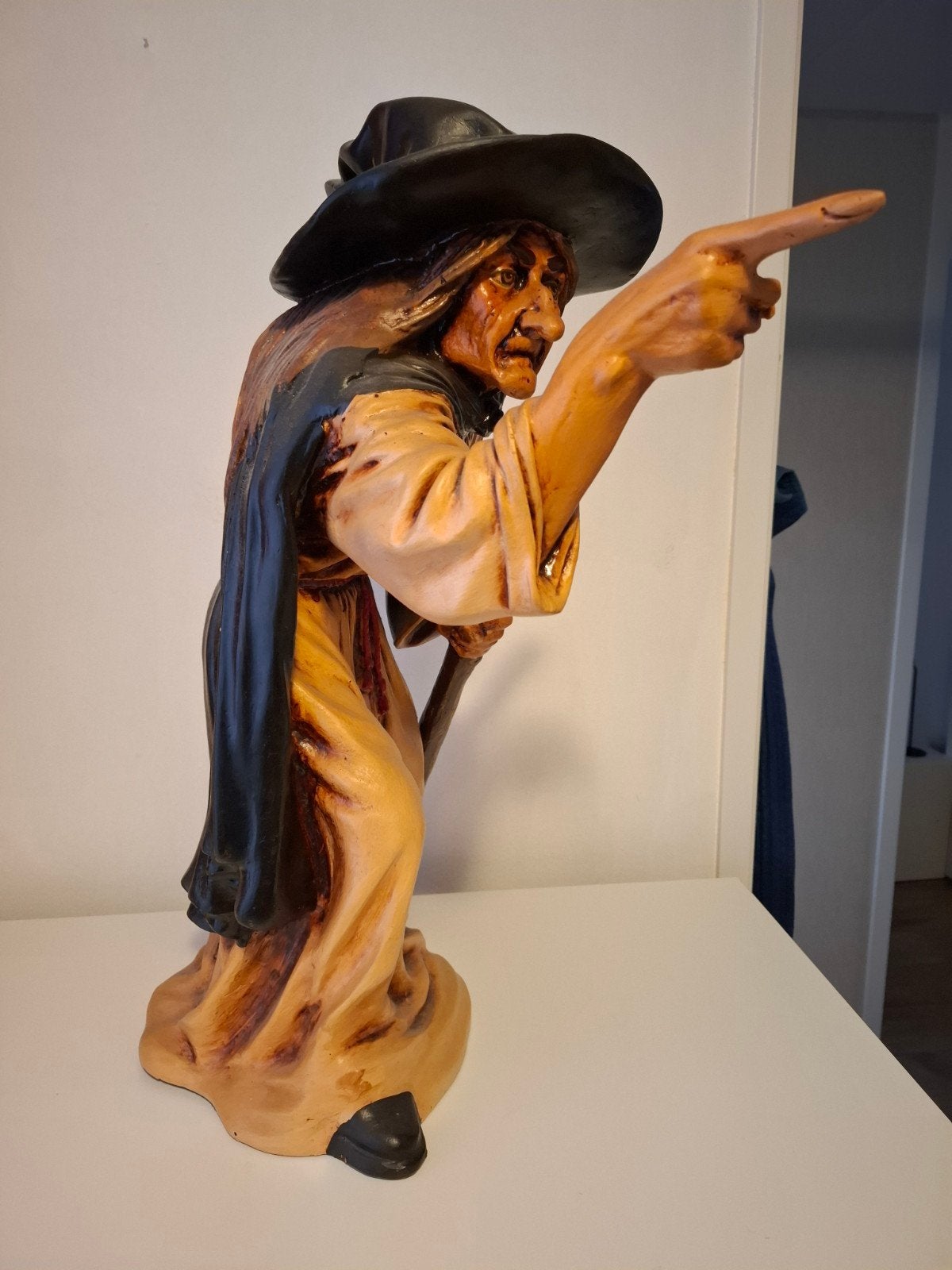 Houten Heks Beeld - 62 cm hoog, Overige onderwerpen, Handgemaakt, Beeld, Hout