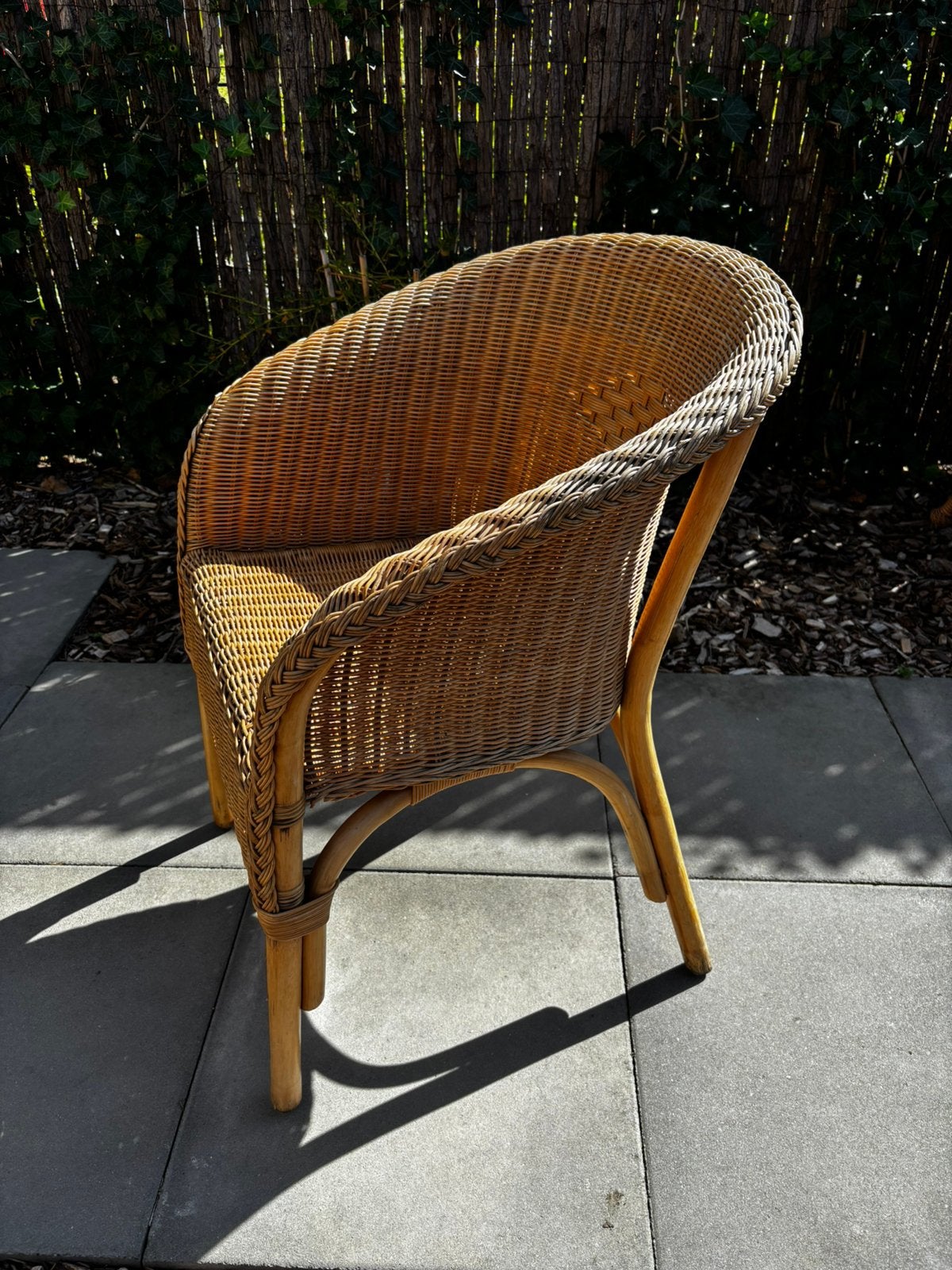 Rieten stoelen set van 4, Tuin en Terras, Ophalen, Gebruikt, Rotan