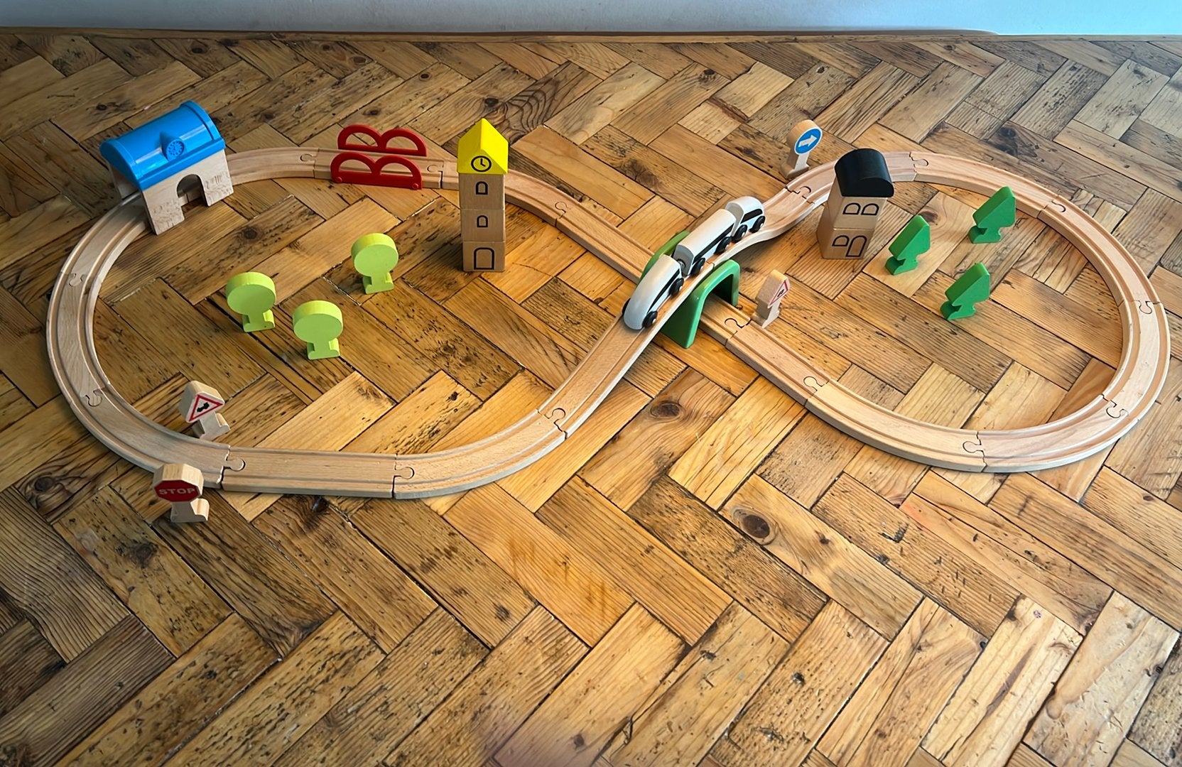 LILLABO Treinset met rails, 45-delig, Ophalen of Verzenden, Gebruikt, Overige typen