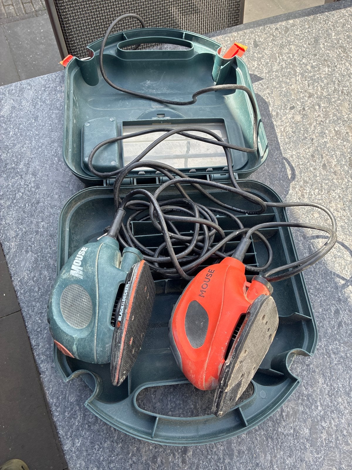 2x Mouse schuurmachine met koffer, Ophalen of Verzenden, Gebruikt, Vlakschuurmachine