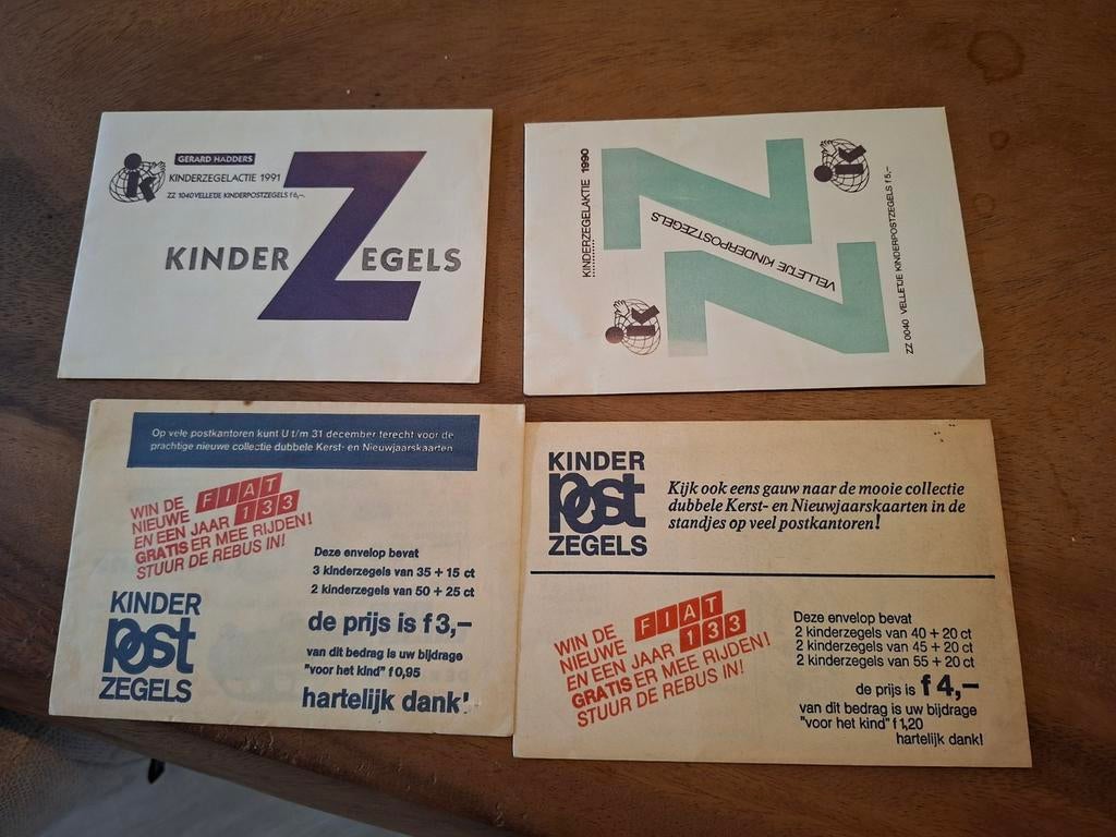 Kinderpostzegels 1971, 1975, 1990, 1991 - 2 vellen, Ophalen of Verzenden, Na 1940, Postfris
