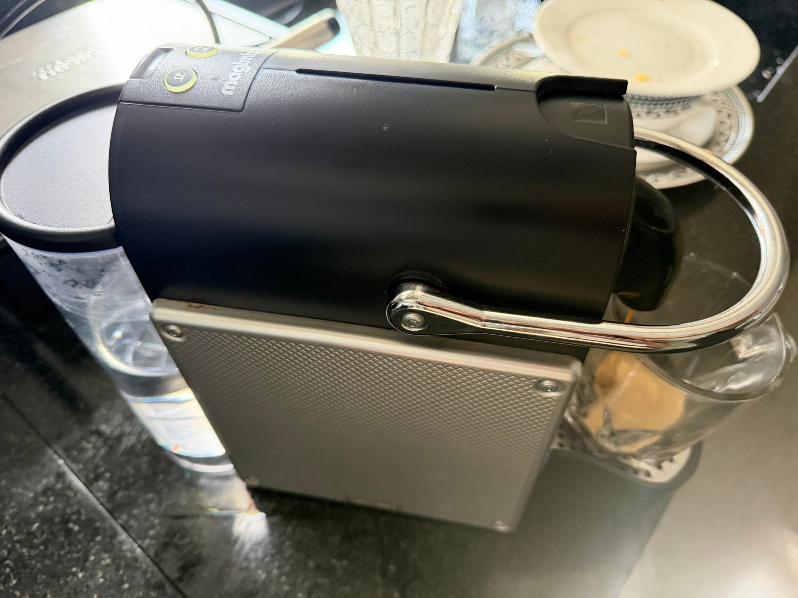 Magimix Nespresso Inissia Koffiecupmachine Zwart, Witgoed en Apparatuur, Koffiezetapparaten, Gebruikt, Espresso apparaat, Ophalen of Verzenden