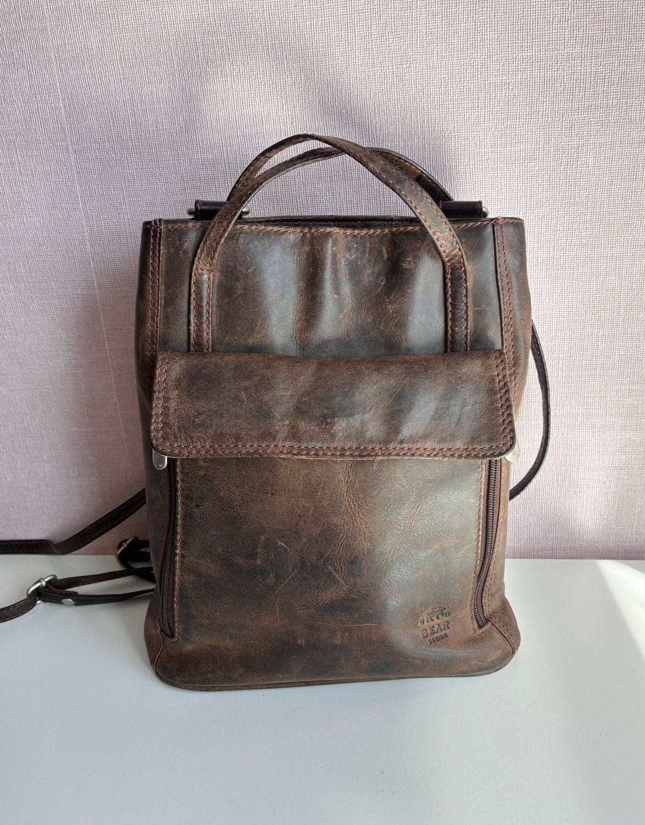 Leren rugzakje, Overige merken, Gebruikt, Minder dan 30 cm, Ophalen of Verzenden