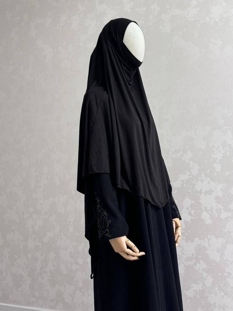Khimar, khimaar, jilbab, jalaba, hijab, hijaab, sjaal, scarf, Zwart, Maat 46/48 (XL) of groter, Nieuw, Ophalen of Verzenden