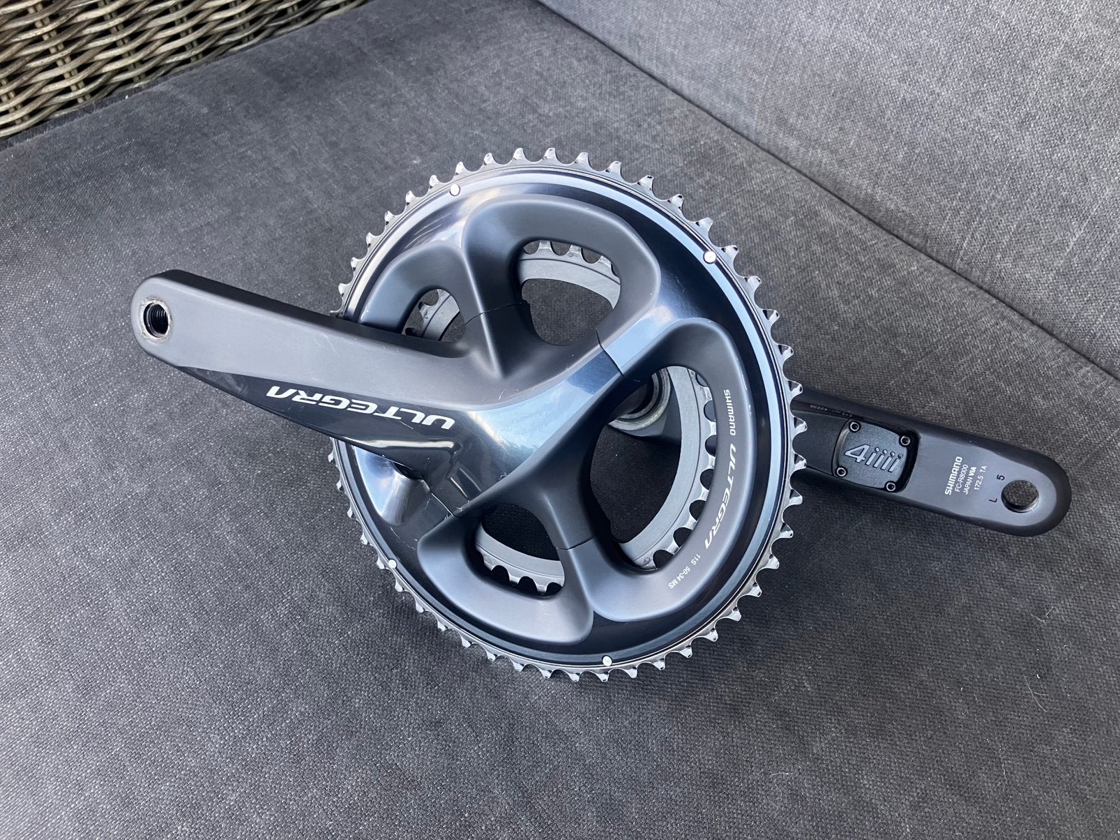 Ultegra FC-R8000 met 4iiii precision 3+ powermeter, Fietsen en Brommers, Fietsonderdelen, Gebruikt, Aluminium, Racefiets, Ophalen