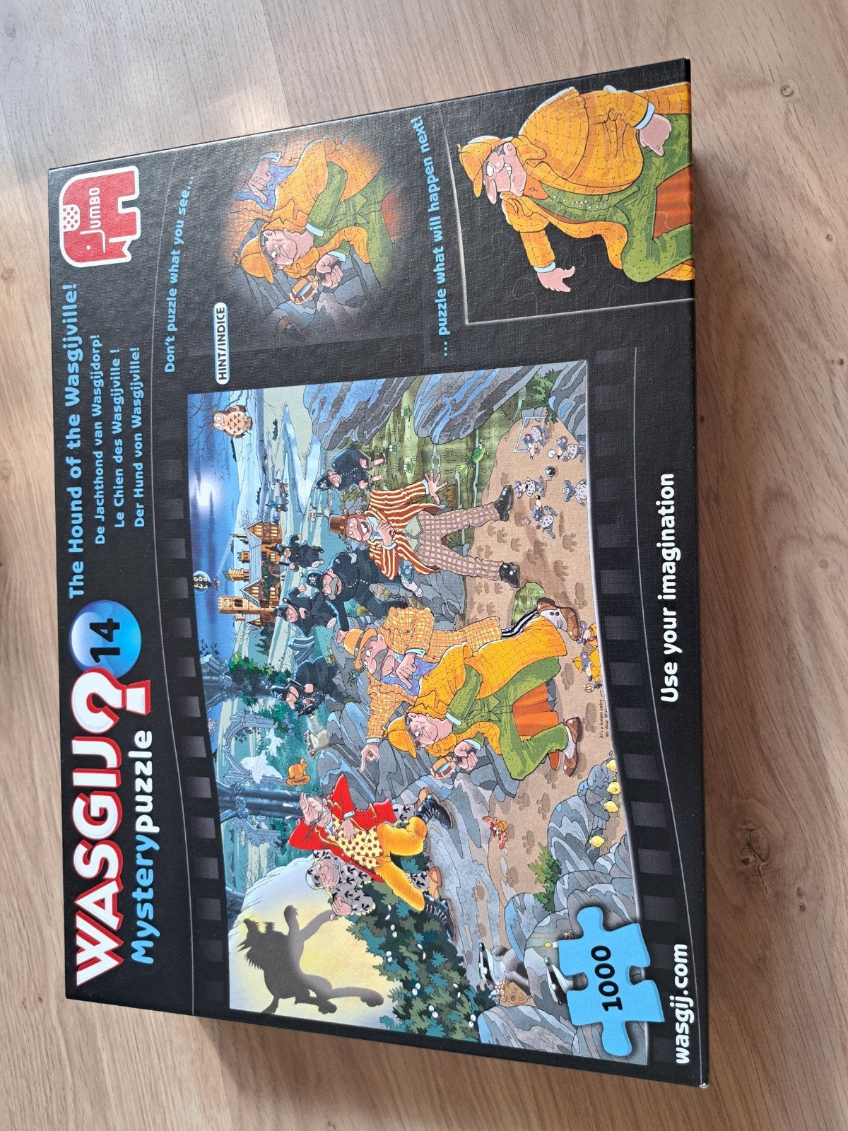 Wasgij Mystery 14: De Jachthond van Wasgijdorp 1000 stukjes, Ophalen of Verzenden, Zo goed als nieuw