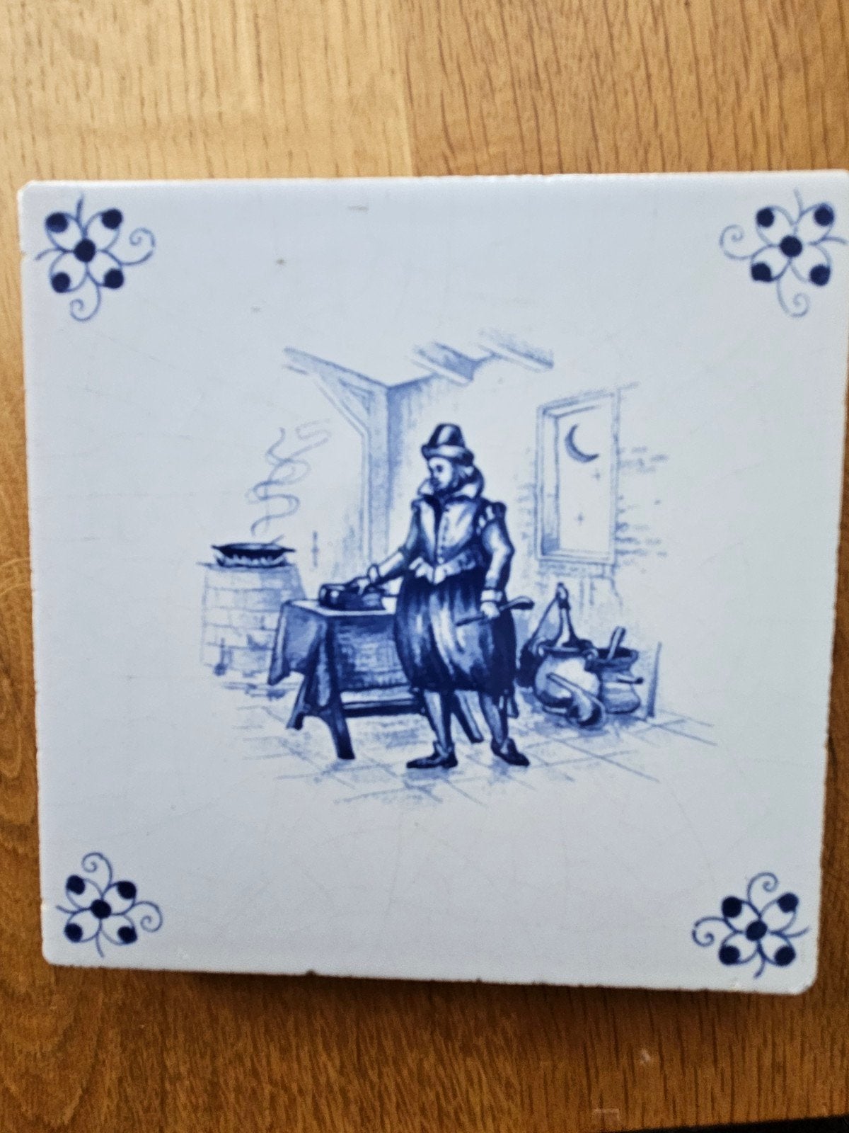 Antieke Delfts Blauwe Tegel, Ophalen of Verzenden