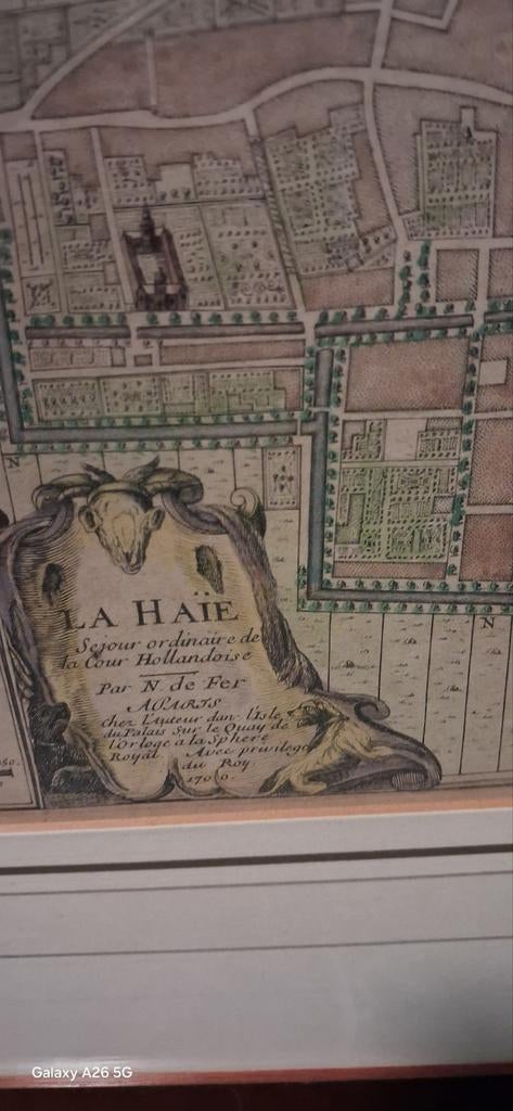 Kopergravure plattegrond Den Haag uit de 17e eeuw, Ophalen