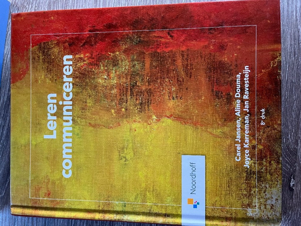 leren communiceren, Carel jansen, Zo goed als nieuw, Alpha, HBO