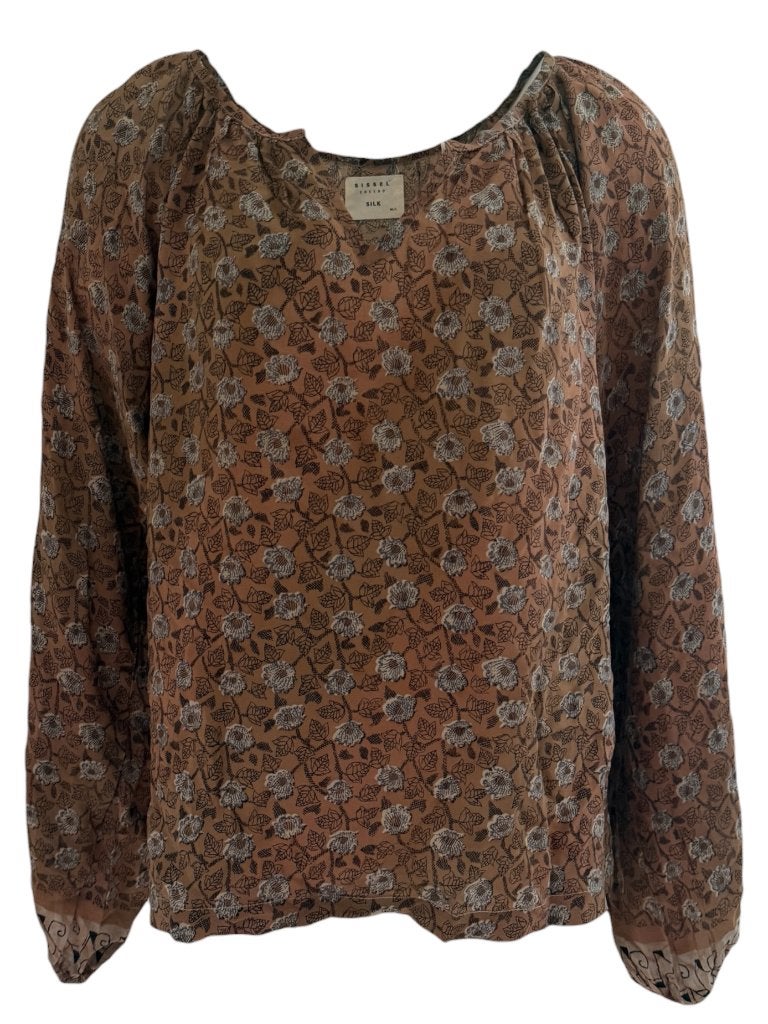 Sissel Edelbo shirt lange mouw M/L, Kleding | Dames, Maat 38/40 (M), Bruin, Ophalen of Verzenden, Zo goed als nieuw