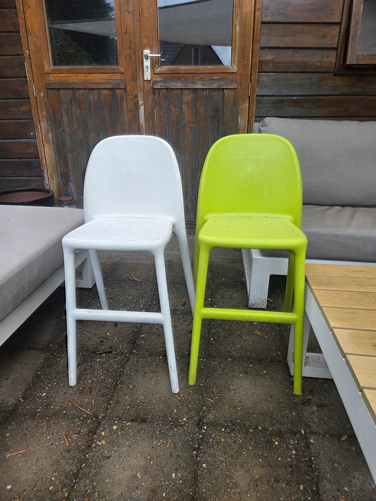Ikea Urban kinderstoel - wit en groen, Ophalen, Gebruikt, Overige typen