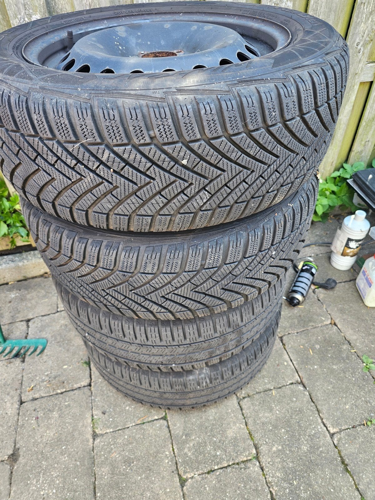Winterbanden met velgen 5x108 R16, Auto-onderdelen, Banden en Velgen, Ophalen, Gebruikt, 16 inch, Banden en Velgen