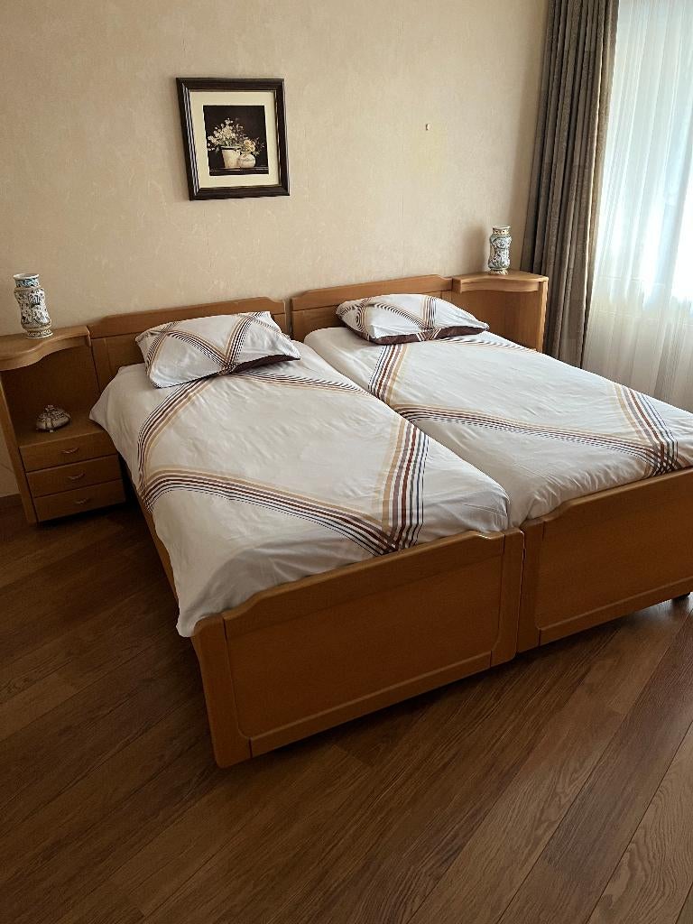 2 persoons bed incl. nachtkastjes (auping onderstel), Ophalen, Overige kleuren, Tweepersoons, 180 cm