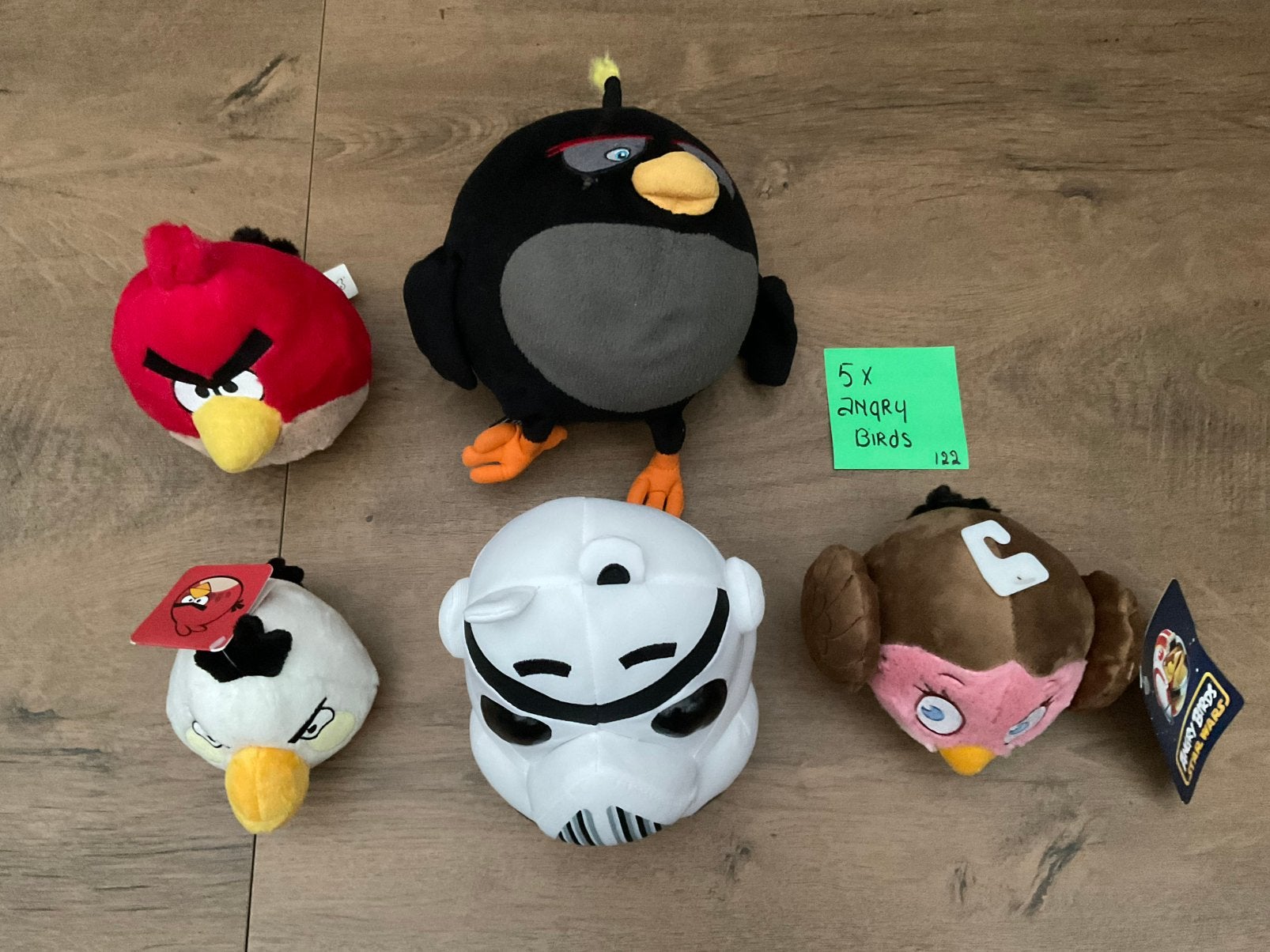 5 nieuwe zgan Angry Birds inc. 2 Star Wars Angry Birds, Ophalen, Overige figuren, Nieuw, Beeldje of Figuurtje