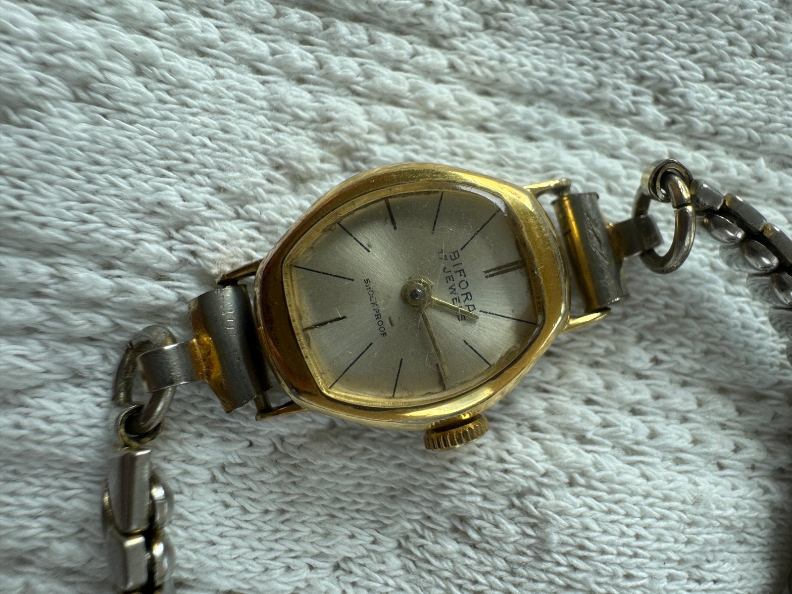 Vintage Bifora Manual Wind 18mm | Shockproof |, Ophalen of Verzenden, Staal, Overige merken, 1960 of later