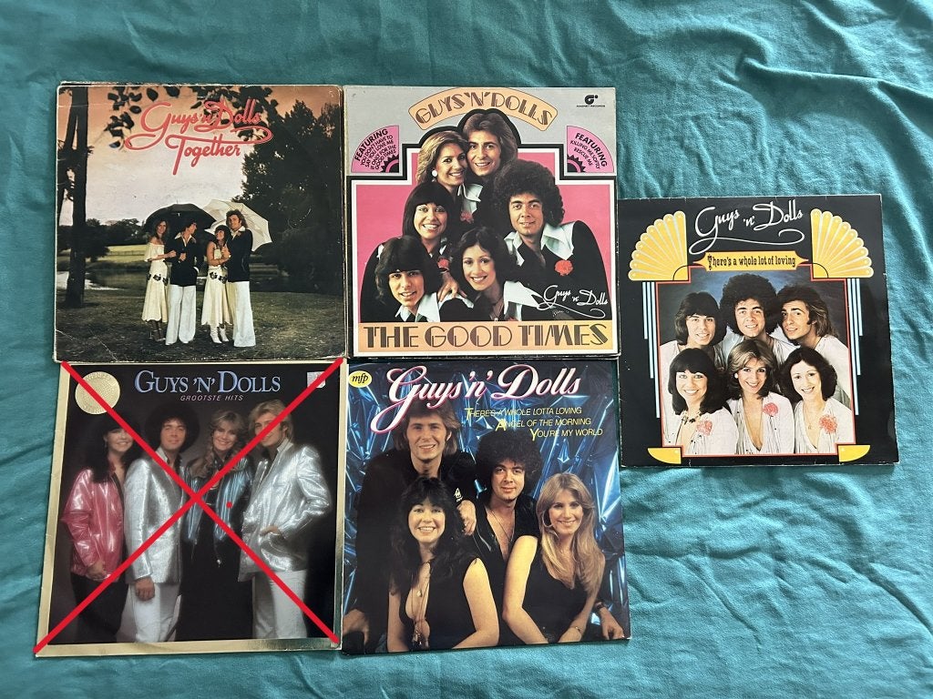 4 LP's Guys 'n' Dolls (ook per stuk te koop), Cd's en Dvd's, Vinyl | Pop, LP, Gebruikt, Pop, Ophalen of Verzenden