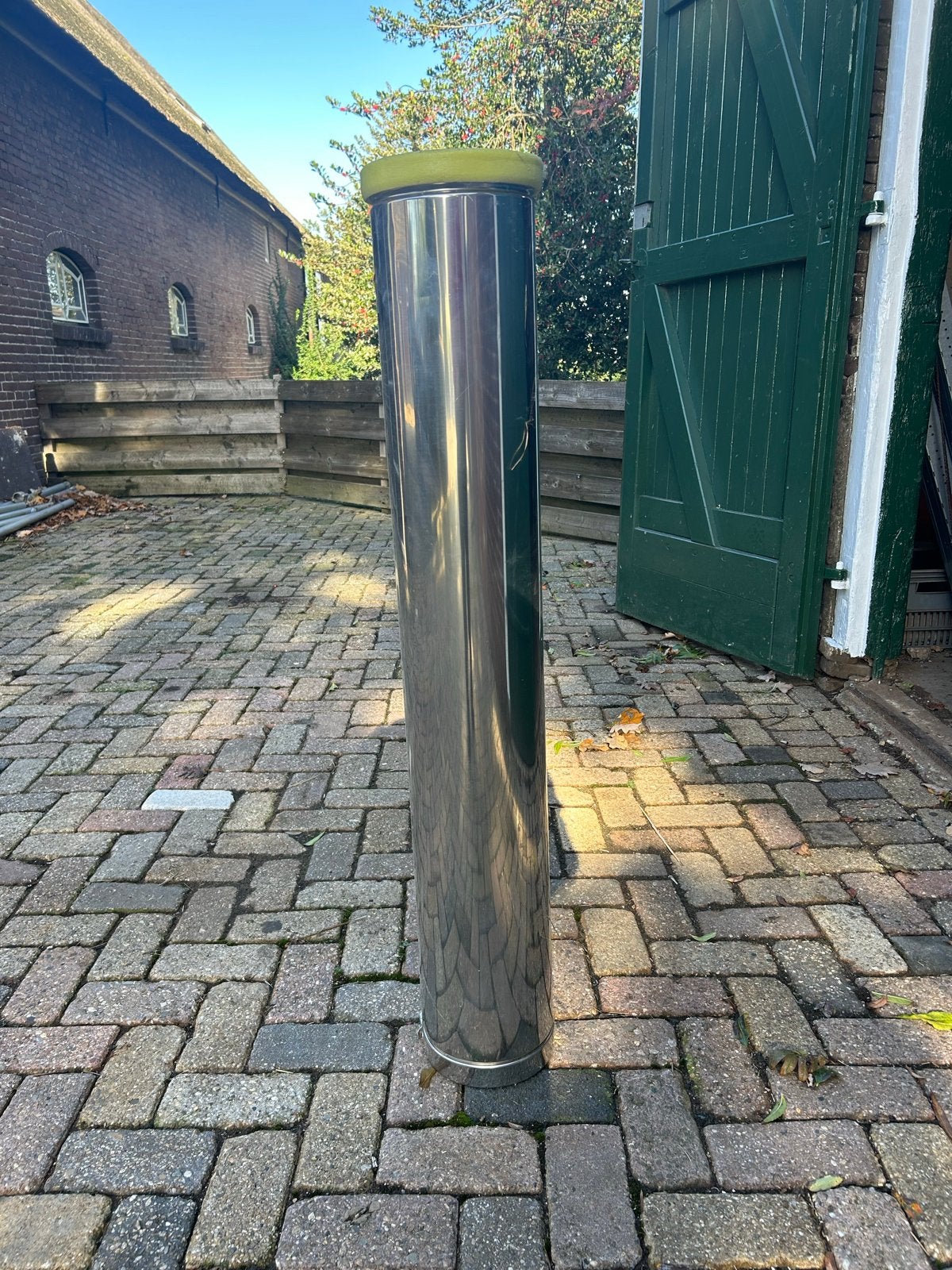 RVS dubbelwandige kachelpijp, Ophalen of Verzenden, Nieuw, Hout, Houtkachel