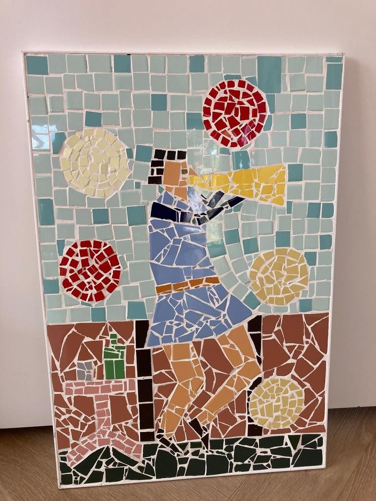 Mozaïek 'La Fiësta', Antiek en Kunst, Kunst | Schilderijen | Modern, Ophalen