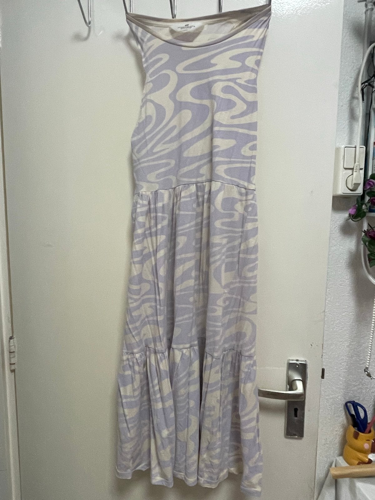 H&M Maxi Jurk Paars/Wit Swirl Patroon Maat 146/152, Paars, Maat 46/48 (XL) of groter, Ophalen of Verzenden, Gedragen