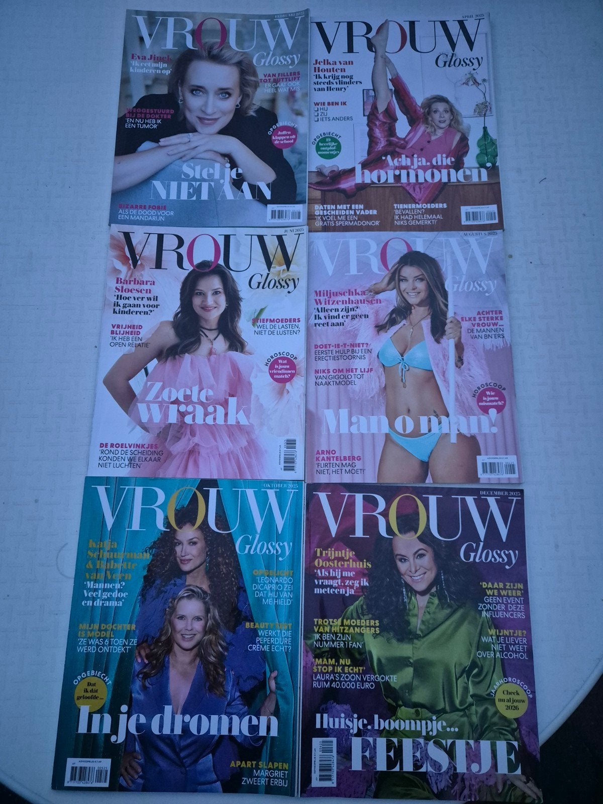 6x Glossy Vrouw, 2025, Ophalen of Verzenden, Zo goed als nieuw, Glossy