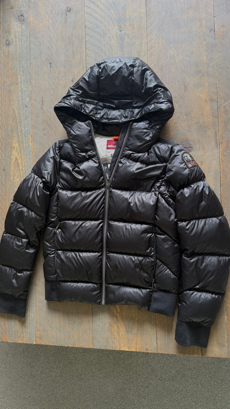 Parajumpers Sheen donsjas zwart - maat YM (XXS/XS), Kleding | Dames, Jassen | Winter, Ophalen of Verzenden, Zo goed als nieuw