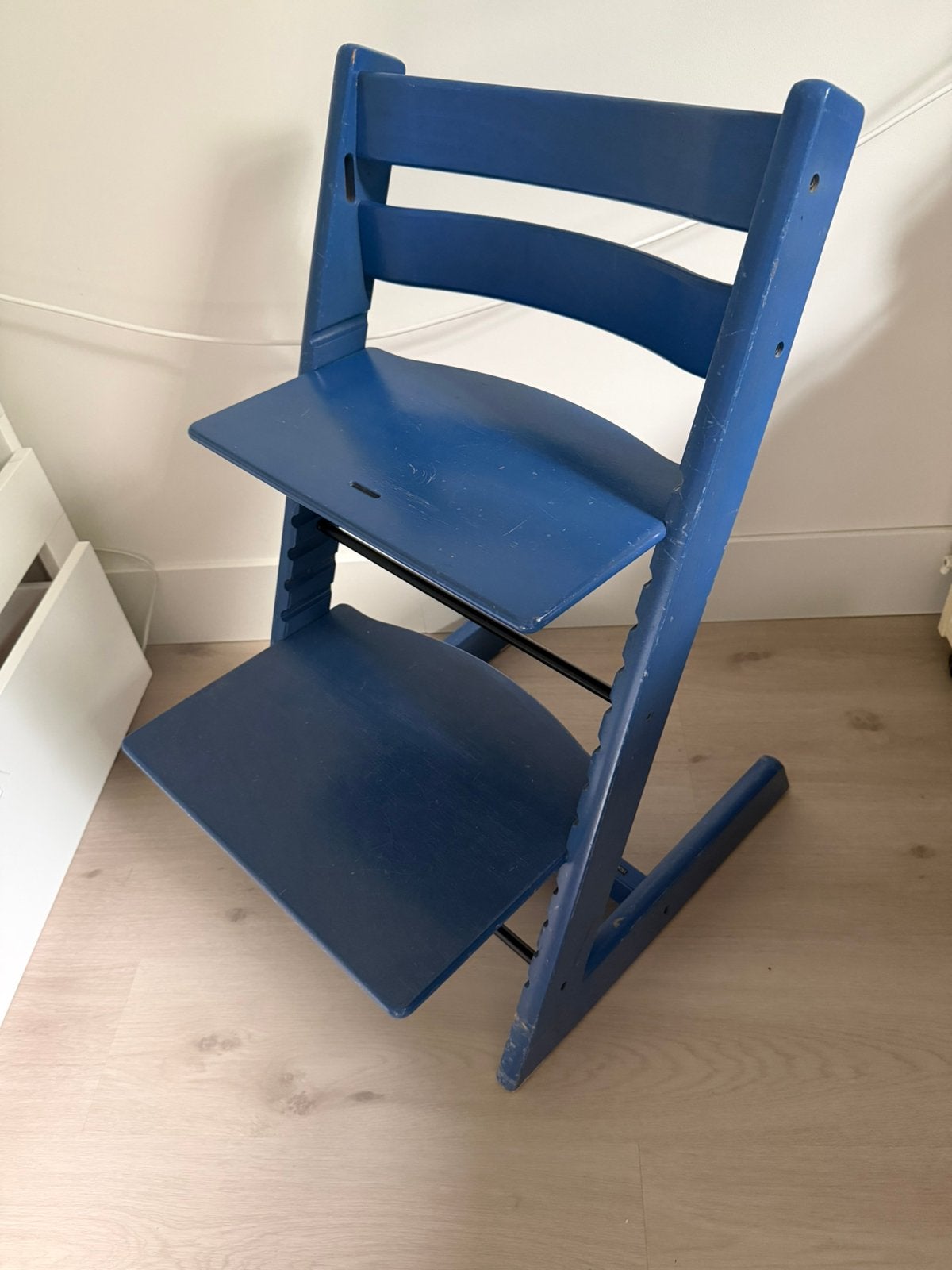 Stokke Tripp Trapp kinderstoel - Blauw, Ophalen, Gebruikt, Meegroeistoel, Aanschuifbaar