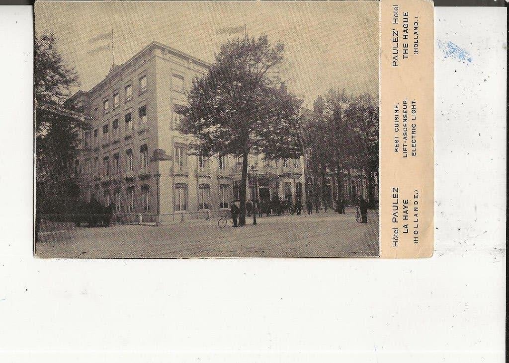 Den Haag Hotel Paulez Electrisch Licht!, Ophalen of Verzenden, Voor 1920, Ongelopen, Zuid-Holland
