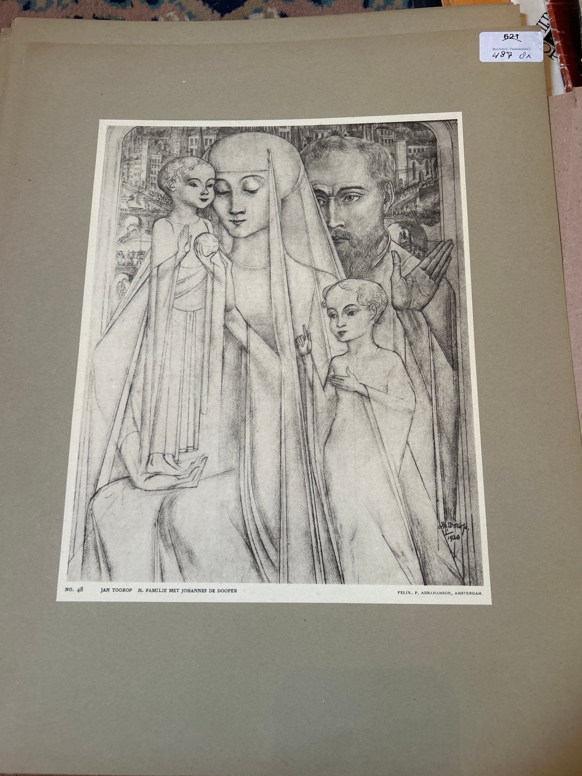 Jan Toorop - Religieuze Prenten (8 stuks), Religie, Ophalen of Verzenden, Origineel, Lithografie
