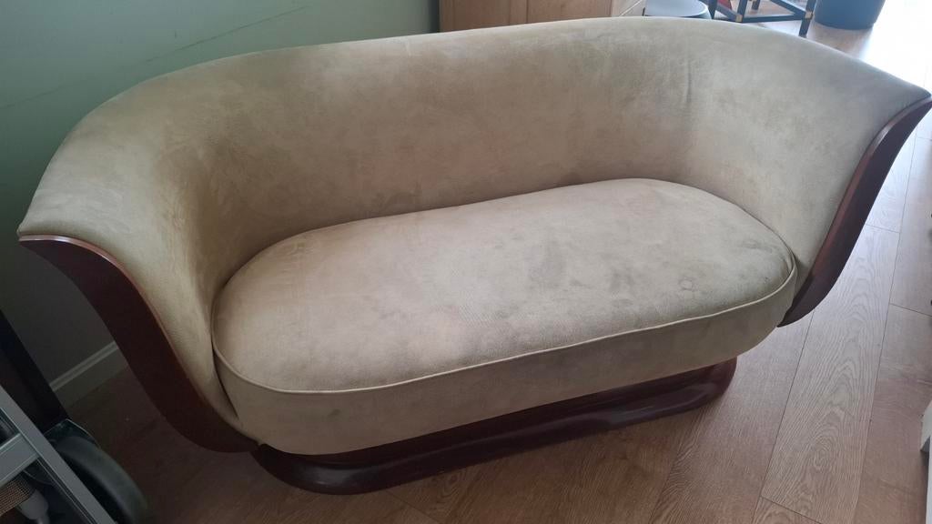 Art deco bankje Hotel le Malandre, Ophalen, Gebruikt, 150 tot 200 cm, Tweepersoons