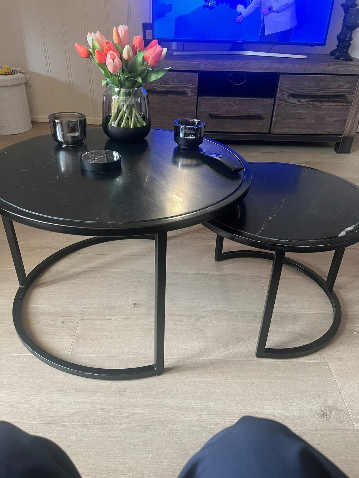 Salon tafel, Ophalen, Zo goed als nieuw, Rond, 50 tot 100 cm